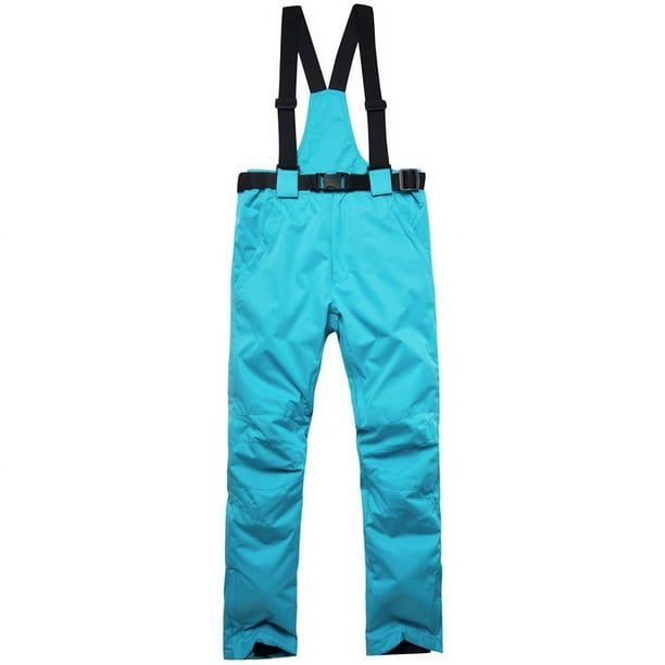 Pantalones de esquí de invierno para exteriores para hombre y mujer, pantalones de algodón con correa gruesa y cálidos