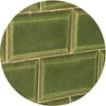 thumbnail image 1 of Ahgly Company Indoor Round Patterned Dark Yellow Green Area Rugs, 6' Round, 1 of 6