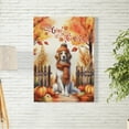 thumbnail image 2 of Happy Thanksgiving Brittany Spaniel Give Thanks Fall Beanie Scarf Welcome Vertical Matte Canvas Poster Brittany Dog Lover Gifts Idea Wall Art Home Decor - 00020, 2 of 5