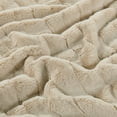 thumbnail image 3 of Home Soft Things Plush Faux Fur Throw & 2 Pillow Covers Set - Oatmeal - 60"x80"/18"x18" Jumbo, 3 of 9
