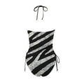 Swim Suits for Women 2024 Women's Two Piece Irregular Striped Printed