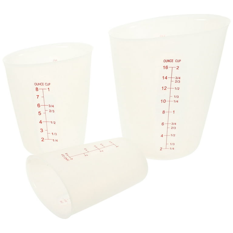 Silicone measuring cup 3Pcs Silicone Measuring Cup Kitchen Baking