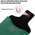 thumbnail image 3 of Haosy Dark Green Golf Mallet Putter Cover Strong Magnetic Leather Golf Club Headcover Closure, 3 of 7