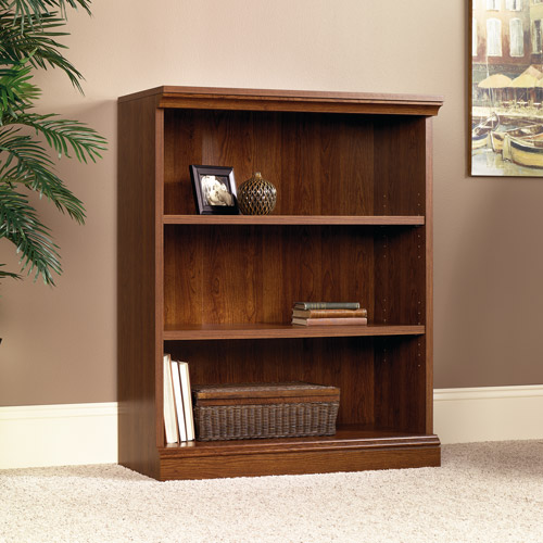 Sauder Camden Country 3-Shelf Bookcase, Planked Cherry