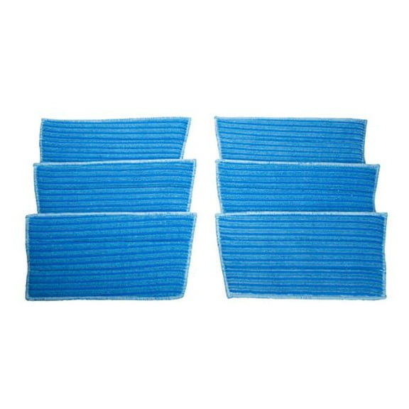 LTWHOME Revolutionary Creation of The Ultra Scrubbing Comportable Using Mop Pads Fit for All HAAN FS, SI and MS Series Steamers with New Size 12.8 Inch x 6.7 Inch (Pack of 6)