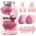 thumbnail image 1 of Set de esponjas de maquillaje Kolavia de 14 piezas, beauty blenders suaves, 1 of 7