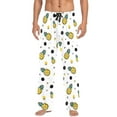 thumbnail image 3 of Pineapple Mens Cotton Pajama Pants with Pockets Elastic Waist Lightweight Breathable Relaxed Fit Lounge Sleepwear Medium, 3 of 6