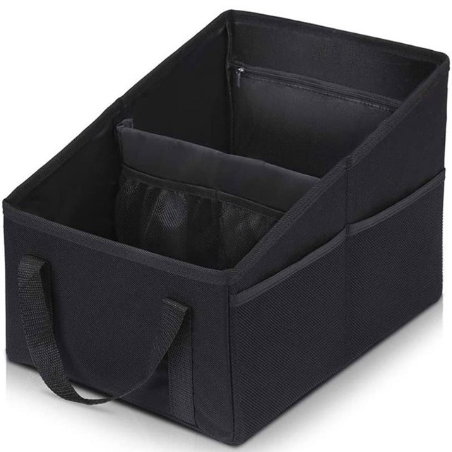 Organizador de asiento de pasajero plegable, fijo en el asiento del automóvil con diseño antideslizante, gran espacio de almacenamiento que garantiza comodidad y orden durante sus viajes