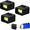 3pcs, variant on 9V LED Flashlight, Mini Pocket Flashlight with COB Light, Waterproof Portable Emergency Light for Camping, Hiking and Outdoor Use ( Battery not included )