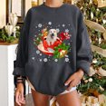 thumbnail image 2 of Sudadera holgada con estampado clásico de perro de Navidad de invierno para mujer Fridja fksj2338, 2 of 6