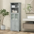 thumbnail image 3 of Giantex Tall Bathroom Storage Cabinet, Pantry Cabinet Cupboard, Floor Standing Storage Cabinet for Living Room, Kitchen, Grey, 3 of 8