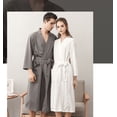 thumbnail image 4 of Albornoz para hombre Pareja Pijama fino para mujer Manga tres cuartos, 4 of 5