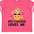 thumbnail image 4 of Inktastic My Cousin Loves Me Pineapple Girls Toddler T-Shirt, 4 of 5