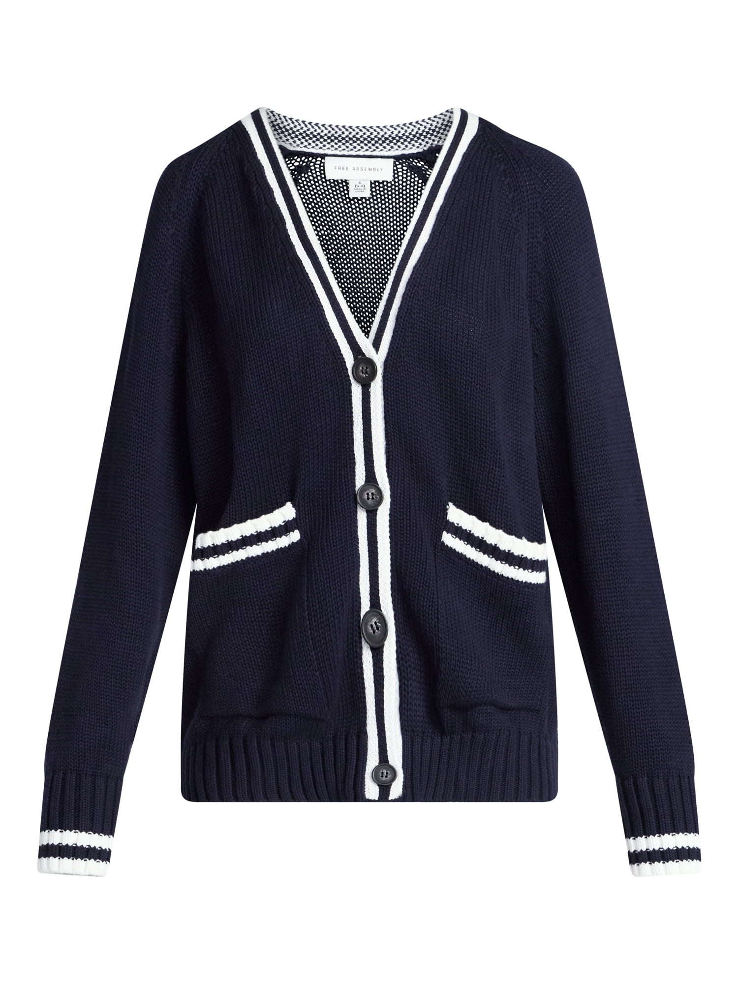 Free Assembly Women's and Women's Plus Cotton Grandpa Cardigan Sweater, Sizes XS-4X