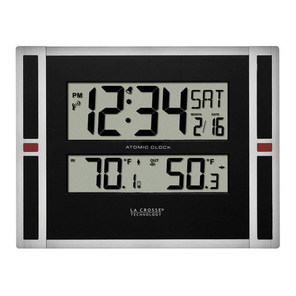 Reloj de pared Atomic La Crosse Technology 28 cm para interiores y exteriores