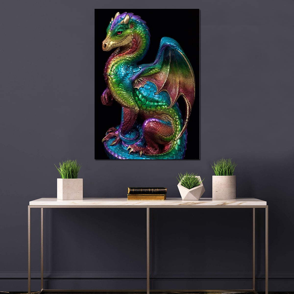 DIY 5D Diamond Embroidery Painting Dragon Cross Stitch Craft Home Office Decor