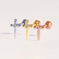 thumbnail image 4 of Plain Cross Sword Flat Back Piercing Earring, 4 of 9