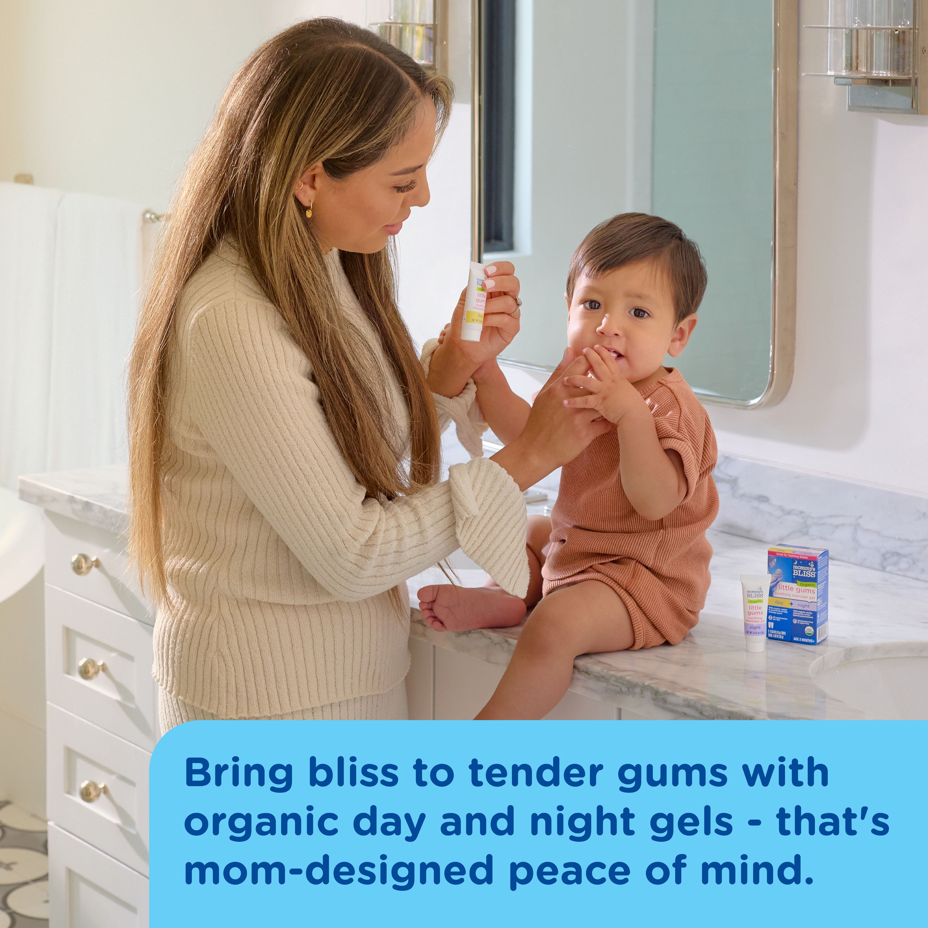 Mommy's Bliss Baby Gum Massage Organic Gel, Day & Night, 1.06 oz, 2 Pack