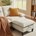 thumbnail image 6 of Soscana Sectional Sofa with Storage Ottoman,3 Seater L Shaped Couch,Modern Comfy Sofa for Living Room Apartment Office Studio,Beige, 6 of 10