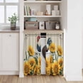 thumbnail image 6 of Bathing Roosters Kitchen Curtain for Berdoom Living Room Cafe 54 Inch Length, Farmhouse Sunflower Vintage Burlap Tiers Curtains Light Filtering Drapes Rod Pocket Window Treatment 2 Panels 52"Wx54"L, 6 of 8