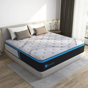 Avenco Original 10" Medium-Firm Innerspring and Gel Memory Foam Hybrid Mattress, King Size