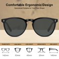 thumbnail image 4 of Gafas de Sol Polarizadas CARFIA Acetato para Hombre CA2307 Negro, 4 of 9