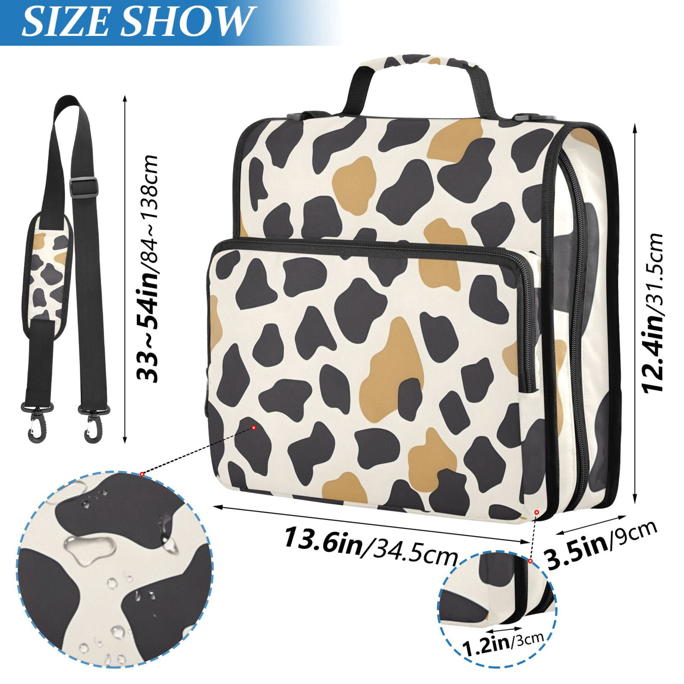 ALAZA Zipper Binder Graffiti Black 3 Ring Trapper Keeper File Folder Organizer Bag