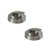 Wide Mouth Mason Jar Lids with Pour Spout - Stainless Steel Reusable Flip-Top Covers - Leakproof & Airtight for Tea, Milk, Juice - Turns Mason Jars into Drink Dispensers & Storage Containers