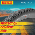 thumbnail image 5 of Pirelli Cinturato Gravel H TLR 35-622 (700 x 35c) Road Bicycle Tire - SpeedGrip Compound, Clincher Type, Tubeless Ready Bike Tire with Keychain 700x35c, 5 of 9