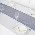 thumbnail image 6 of Efavormart Dusty Blue Sequin Premium Table Runners For Weddings Birthday Parties Decor Fit Rectangle and Round Table 108x12", 6 of 11