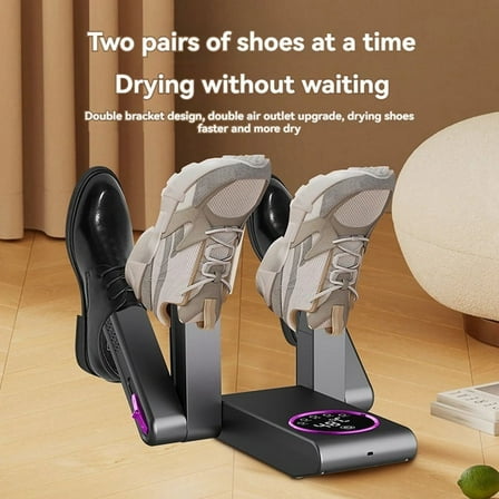 Boot Dryer Portable Electric Shoe and Boot Dryer 180° Folding Design Smart Display for Shoes Gloves Hats Socks US Plug