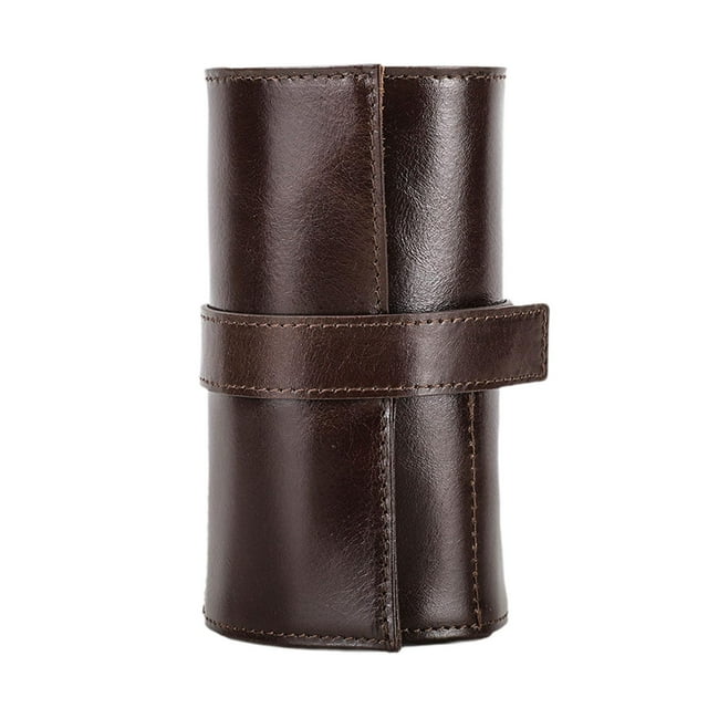 Travel Watch Roll Vacations Vacations Anti Scratch tiene 6 relojes Bolsa de relojes café