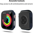 thumbnail image 4 of 5 Pack Hard PC Case for Apple Watch SE 40mm 2022 Series 6 Series 5 Series 4 with Tempered Glass Screen Protector, Ultra-Thin Scratch Resistant Bumper Protective Cover for iWatch Accessories, 4 of 5