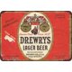 thumbnail image 1 of Reproducción de letrero de metal de cerveza Drewrys Lager Tamaño: 8 x 12 pulgadas, 1 of 4