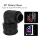 thumbnail image 5 of Conector de codo giratorio de 90° con rosca G1/4 para refrigeración por agua para tubo rígido de 10 x 14, color negro, 5 of 5