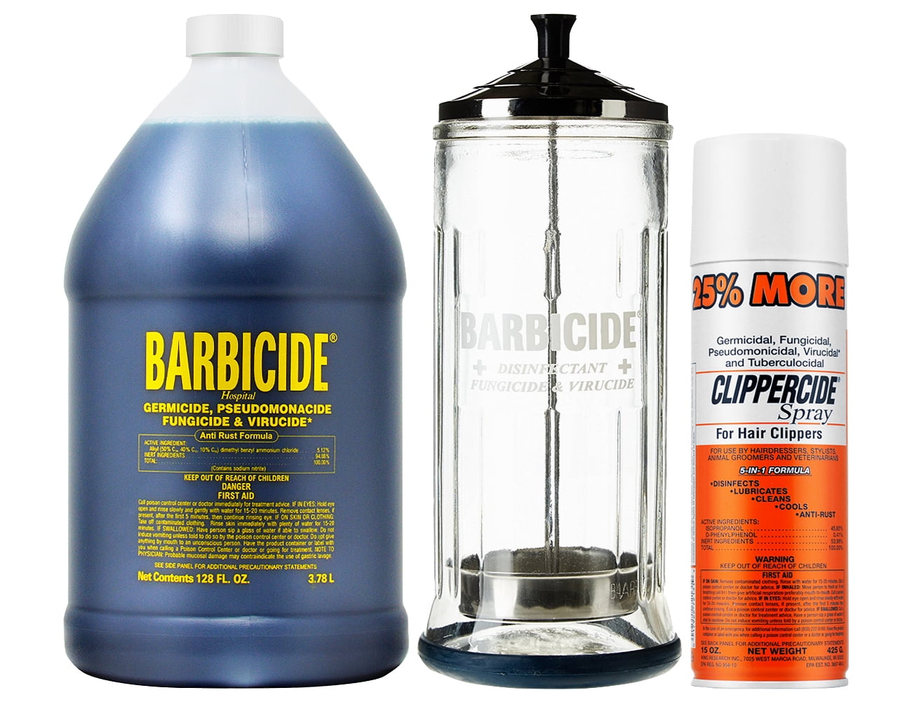 King Research Barbicide Disinfectant 128oz + Disinfectant Large Jar