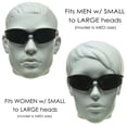 thumbnail image 4 of proSPORT Safety Readers Reading Glasses Wrap Men Women Black & Clear NOT BIFOCAL, 4 of 5
