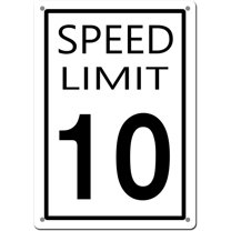 SPEED LIMIT 10 Aluminum Sign, SPEED LIMIT 10" Speed Limit Signs,Waterproof Sign 16"x12" Metal Sign