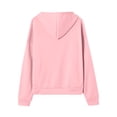 thumbnail image 5 of Domzest Womens Zip Up Hoodie Long Sleeve Oversized Zipper Hooded Sweatshirt Casual Solid Lightweight Fall Coat with Pockets Pink XXXL, 5 of 7