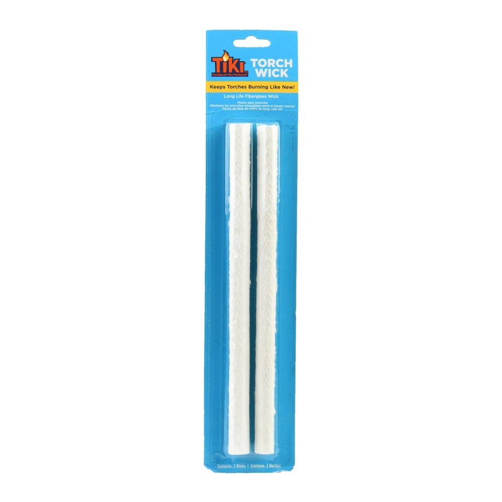 TIKI Brand 2Pack 9 inch Replacement Fiberglass Torch Wicks White