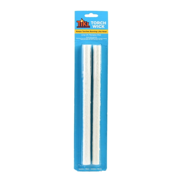 TIKI Brand 2Pack 9 inch Replacement Fiberglass Torch Wicks White