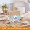 thumbnail image 5 of Dog Bath Towel Napkin Holder for Table Clear Napkin Stand Paper Holder Acrylic Organizer Dispenser Napkins for Dinner Kitchen Restaurant Room, 5 of 8