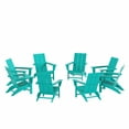 thumbnail image 7 of WestinTrends Ashore All-Weather Poly Lumber Adirondack Chairs, Foldable Modern Farmhouse Design, Outdoor Patio Seating, Set of 8, Turquoise, 7 of 7