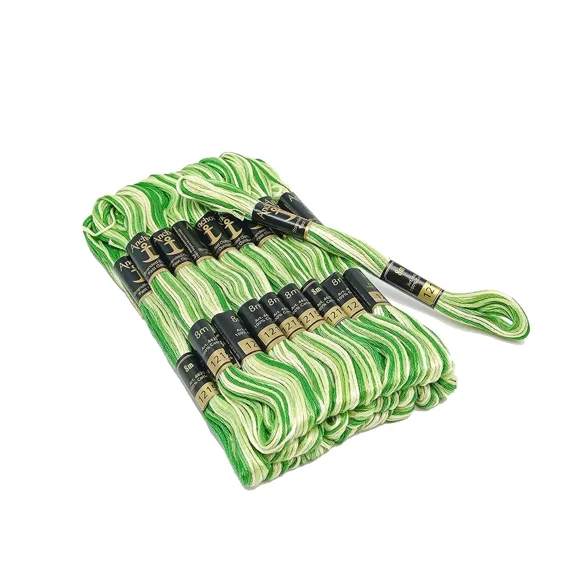 Broderie Anchor Cross Stich/Long Stich Fils de Coton 25 Écheveaux Doublement Ombragés