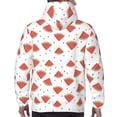 thumbnail image 3 of Bingfone Hand Drawn Watermelon Men's Drawstring Hoodie Long Sleeve Pocket Sweatshirts-Medium, 3 of 6