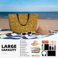 thumbnail image 5 of Balery Gold Glitter Beach Travel Bag - Water-Resistant, Large Capacity Lightweight Tote with 7 Pockets for Women and Men - Perfect for Beach, Pool, Gym, and Travel, 5 of 7