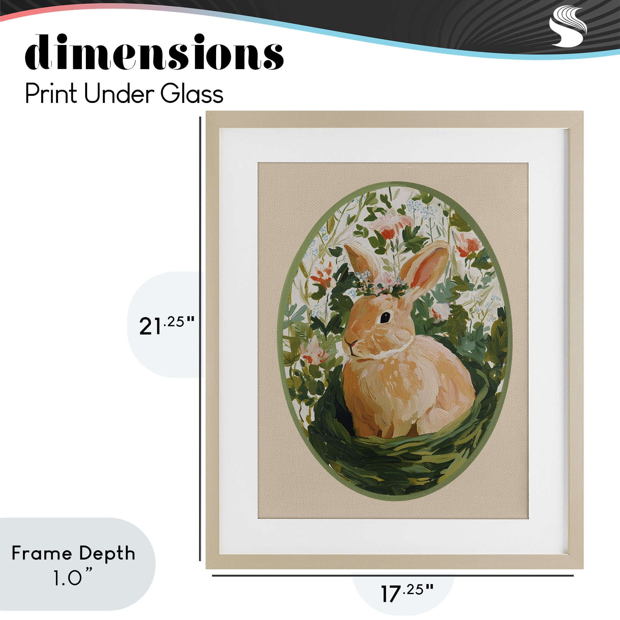 Stupell Industries Bloom Nest Bunny Birch Framed Print Under Glass, design by Yen