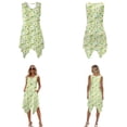 thumbnail image 3 of Xixirimido Daisy Flowers Green Print Matching Sets for Beach Vacation Men's Hawaiian Shirt & Women's Sleeveless Midi Dress Hawaiian Matched Couples Summer Outfits, 5XL, 3 of 7