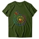 thumbnail image 4 of Puntoco Mujeres Casual Carta Impresión Mangas Cortas O-Cuello Camiseta Suelta Blusa tops Puntoco Puntoco-3331, 4 of 6