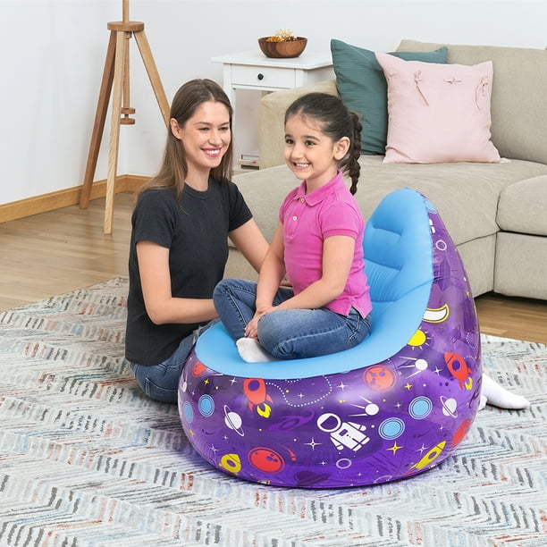 Sillon Inflable Infantil Bestway Puff Diseño Astro Led